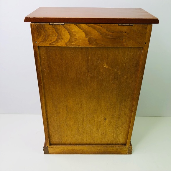 Vintage Wooden Treasure Chest Jewelry Storage Box Trinket Drawers Mirror Closet - Picture 11 of 11